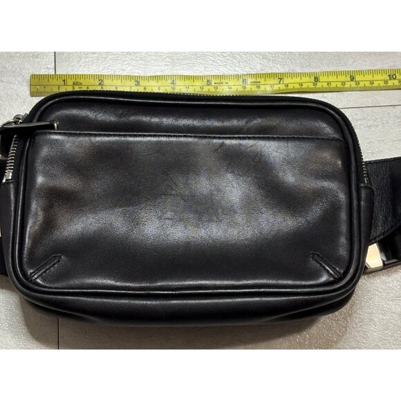 Coach Waist Belt Bag Leather Fanny Pack Black-approx. 9” x 5.5” x 1.5” - Picture 12 of 14